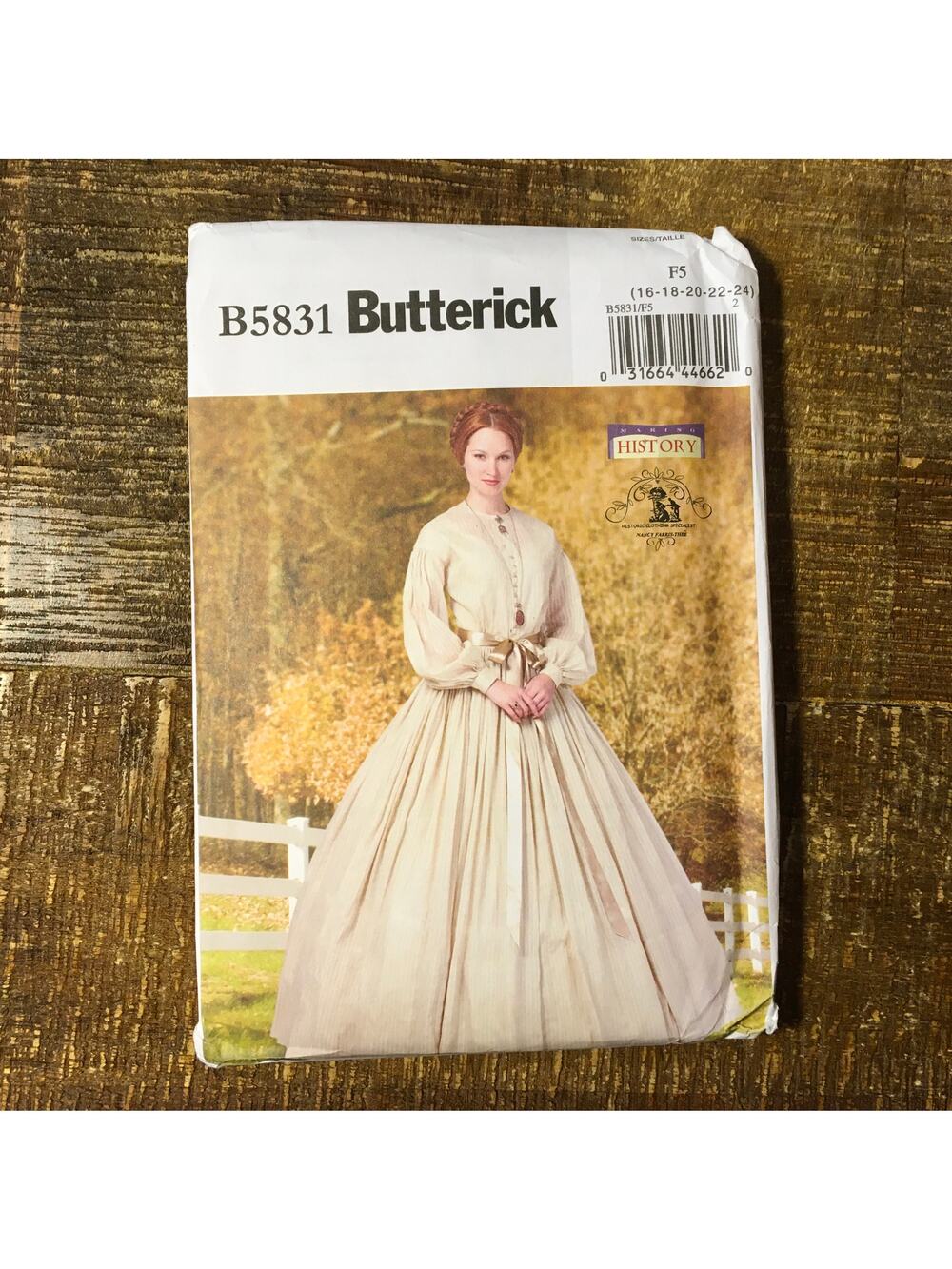 Butterick Sewing Pattern 5831 Mary Todd Lincoln GWTW Dress Petticoat 16-24 UNCUT
